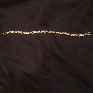 Xoxo pale gold tennis bracelet